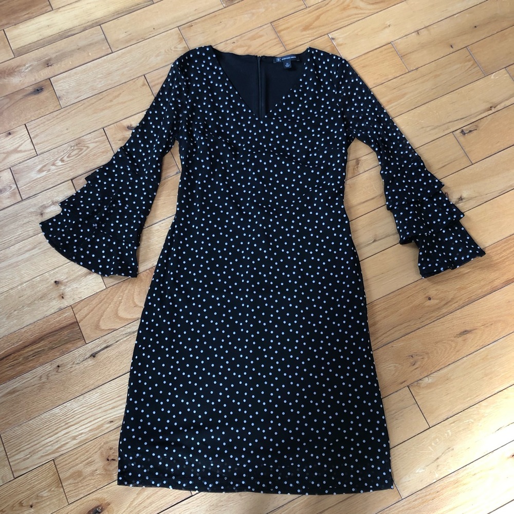 INC Polka Dot Bell Sleeves Dress
